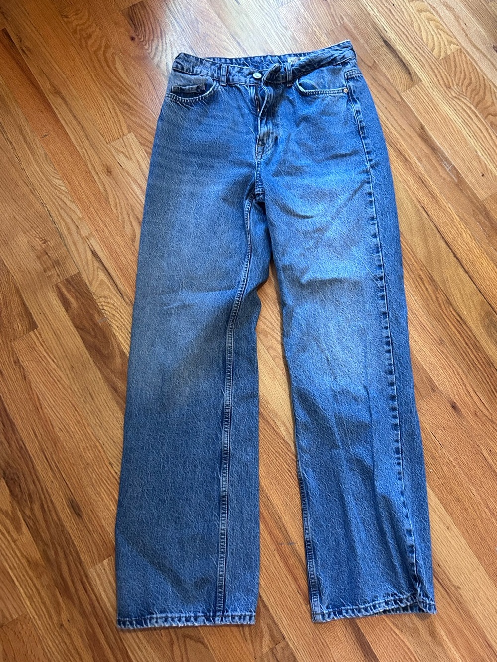 Zara Light Blue Washed Denim Jeans